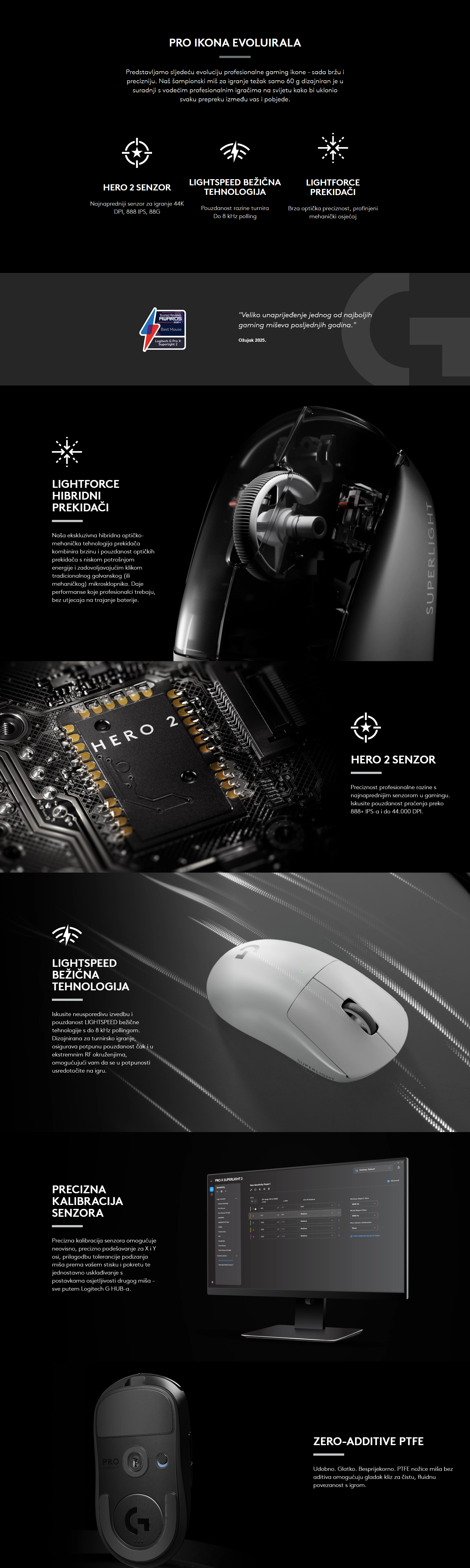 Logitech G PRO X SUPERLIGHT 2 Mouse opis